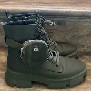 Steve Madden Olive Green Combat Boots